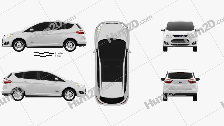Ford C-MAX Energi 2012 car clipart
