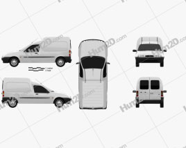 Ford Courier Van UK 1999 clipart