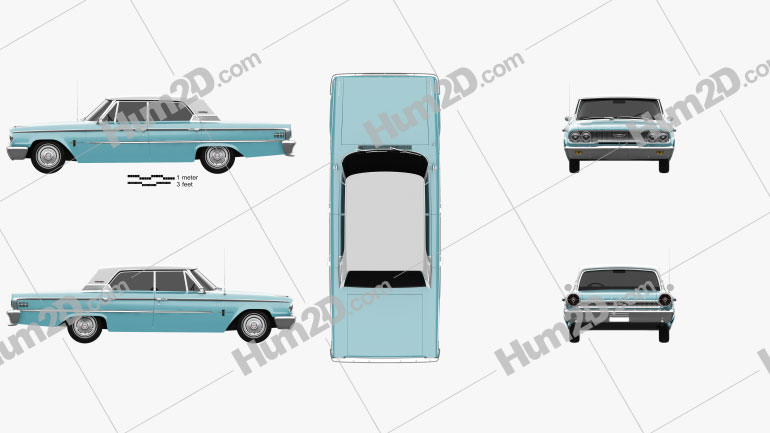Ford Galaxie 500 hardtop 1963 PNG Clipart