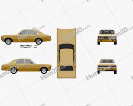 Ford Cortina TC Mark III sedan 1970 car clipart