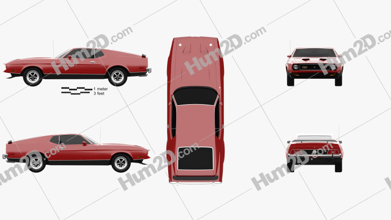 Ford Mustang Mach 1 1971 Clipart Image