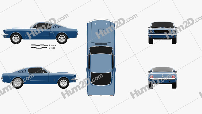 Ford Mustang Fastback 1965 car clipart