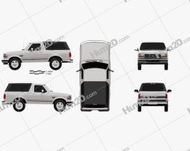 Ford Bronco 1992 car clipart