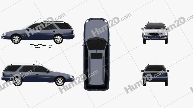 Ford Scorpio wagon 1994 car clipart