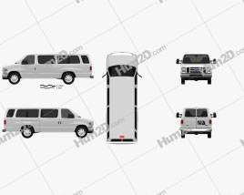 Ford E-Series Passenger Van 2011 clipart