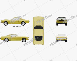 Ford Mustang Fastback mit HD Innenraum 1965 car clipart