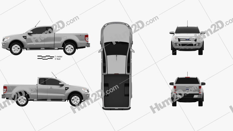 Ford Ranger Super Cab 2011 Blueprint