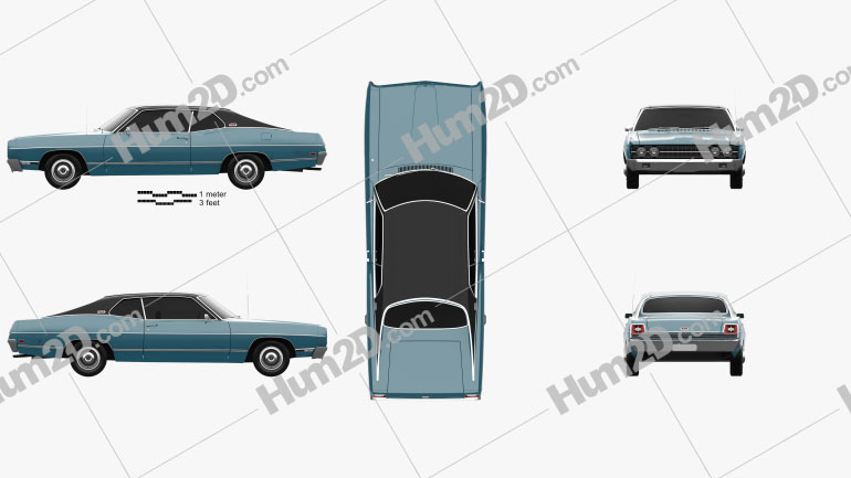 Ford Galaxie 500 fastback 1969 Blueprint