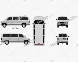 Ford E-Series Passenger Van 1998 clipart