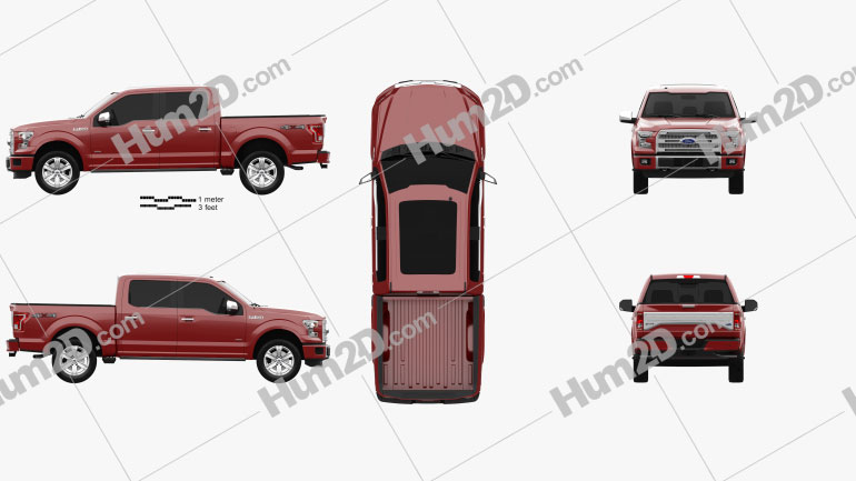 Ford F-150 Super Crew Cab Platinum 2014 Blueprint