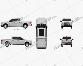 Ford F-150 Super Crew Cab XLT 2014 car clipart