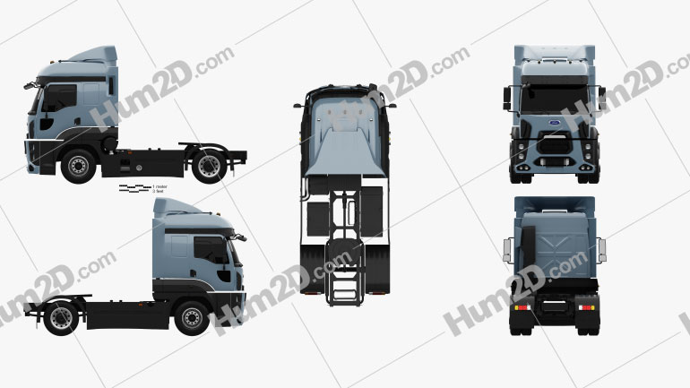Ford Cargo XHR Tractor Truck 2011 Blueprint