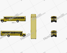 Ford B-700 Thomas Conventional Schulbus 1984 clipart
