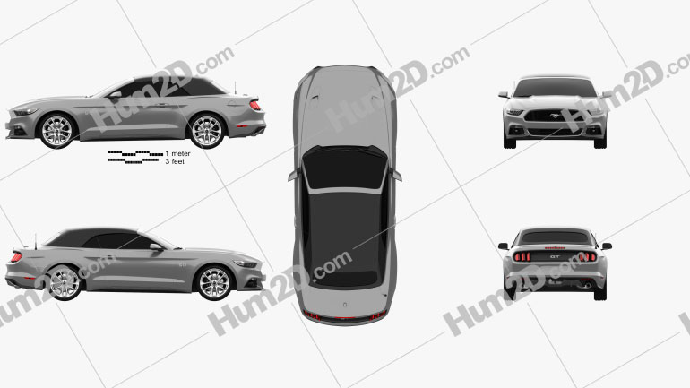 Ford Mustang convertible 2015 car clipart