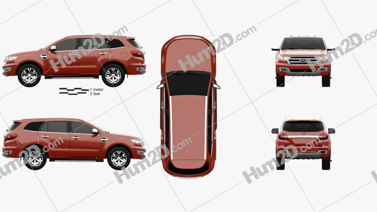 Ford Everest 2014 Clipart Image