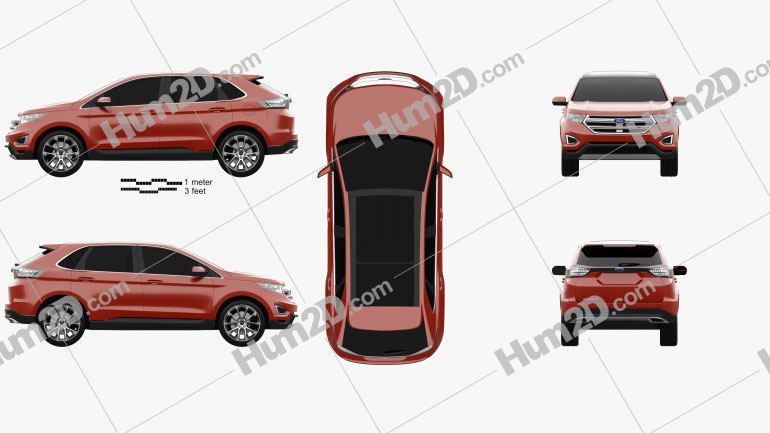 Ford Edge 2015 Clipart Image