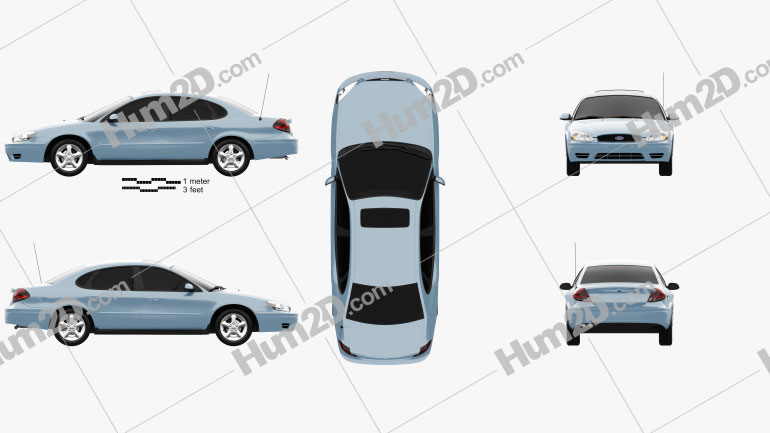 Ford Taurus Clipart and Blueprints for Download