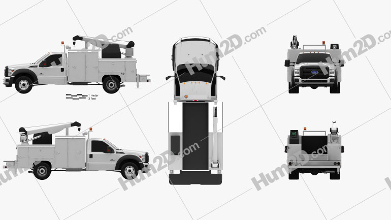 Ford F-550 Service Truck 2010 clipart