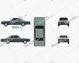 Ford Taunus (P7) 20M Coupe 1968 car clipart