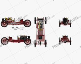 Ford 999 1902 car clipart