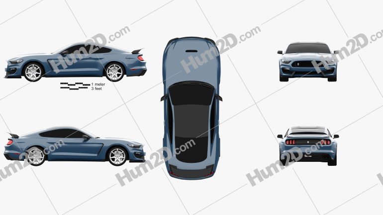 Ford Mustang (Mk6) Shelby GT350R 2015 Clipart Image