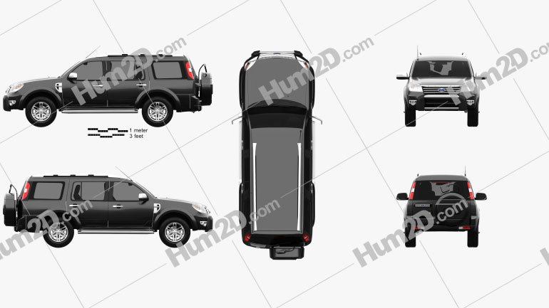 Ford Endeavour 2014 Clipart Image
