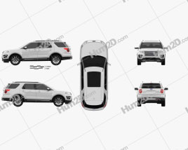 Ford Explorer (U502) Platinum 2015 car clipart