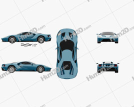 Ford GT Conceito 2017 car clipart