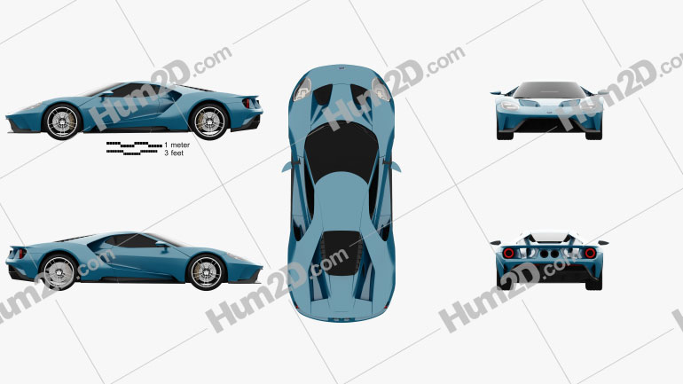 Ford GT Concept 2017 Clipart Image