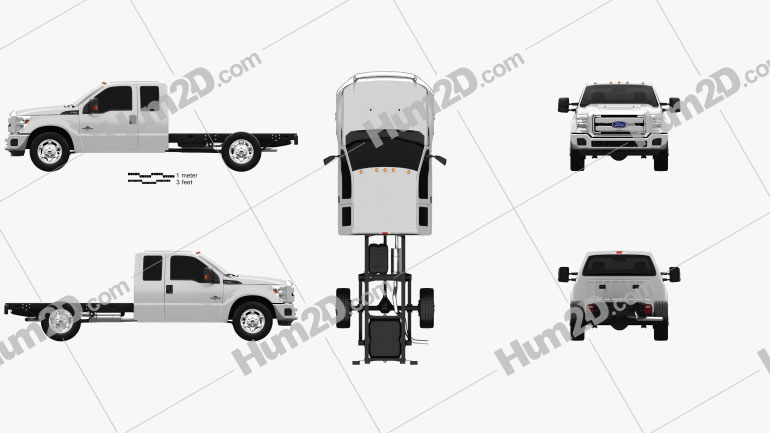 Ford F-450 Super Cab Chassis 2010 clipart