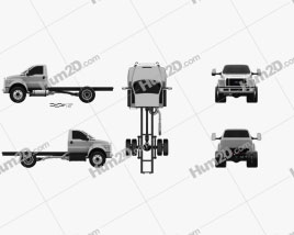 Ford F-650 Regular Cab Chassis 2016 clipart