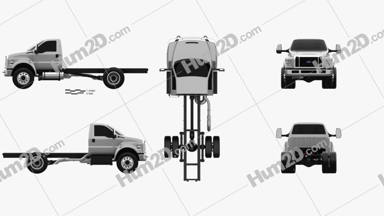 Ford F-650 Regular Cab Chassis 2016 clipart