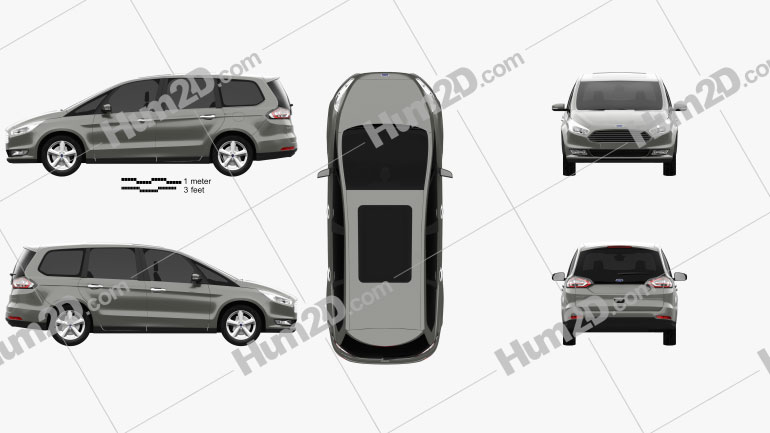 Ford Galaxy 2015 clipart