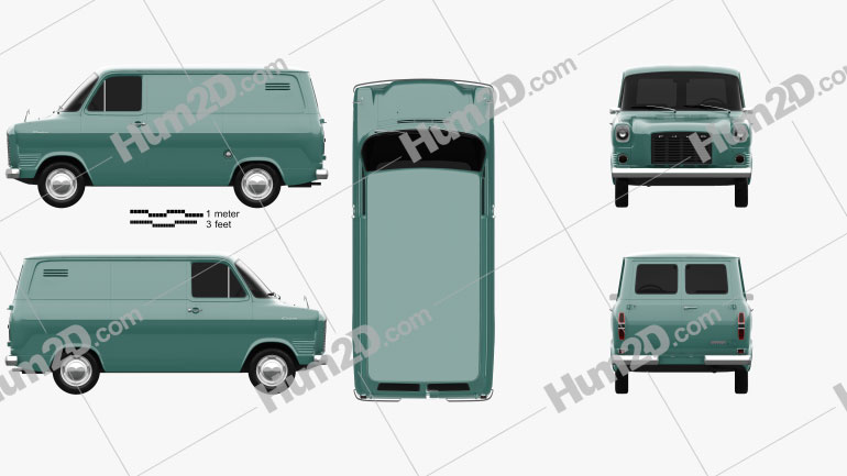 Ford Transit Panel Van 1965 clipart