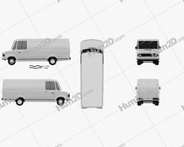 Ford A-Series Panel Van 1973 clipart