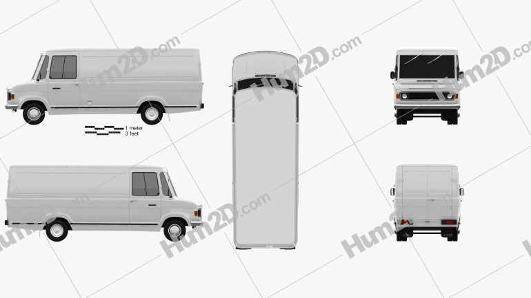 Ford A-Series Panel Van 1973 PNG Clipart