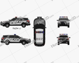 Ford Explorer Polizei Interceptor Utility 2010 car clipart