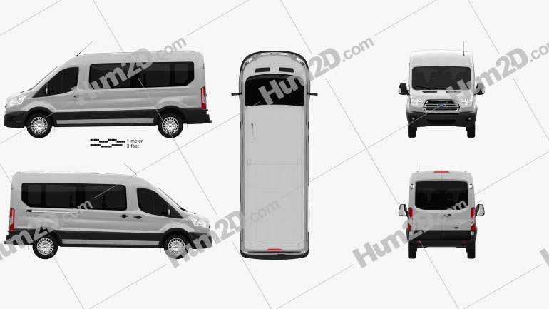 Ford Transit Minibus 2014 PNG Clipart