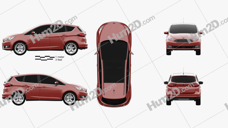 Ford C-Max 2015 car clipart