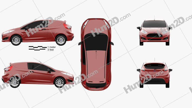 Ford Fiesta Van 2014 car clipart