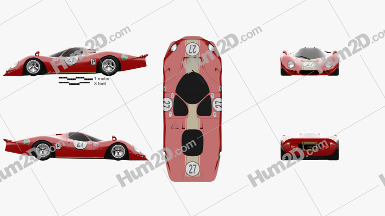 Ford P68 1968 car clipart