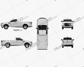 Ford Ranger Cabina única XL 2015 car clipart