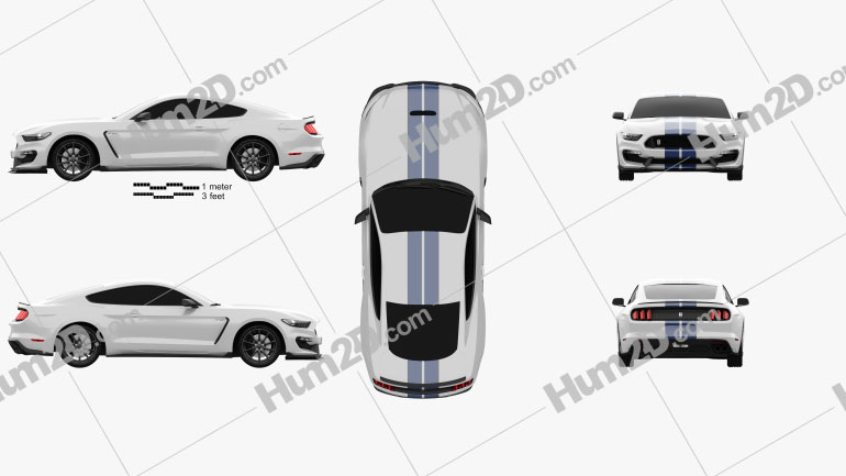 Ford Mustang Shelby GT350 2015 Clipart Image