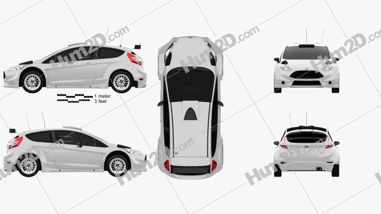Ford Fiesta R5 de 3 portas 2014 car clipart