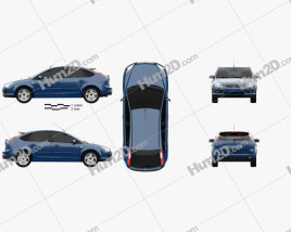 Ford Focus 5-türig Schrägheck 2004 car clipart