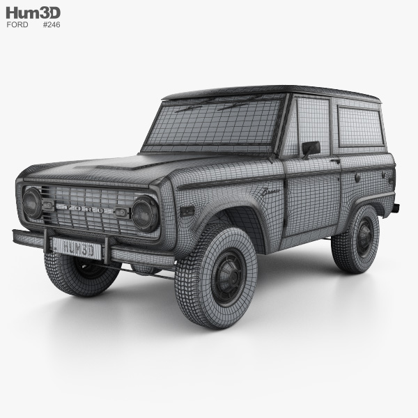 Ford Bronco 1975 car clipart