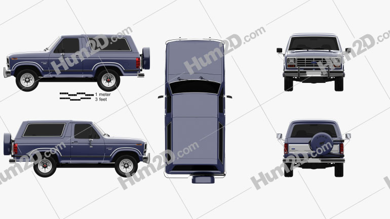 Ford Bronco 1982 car clipart