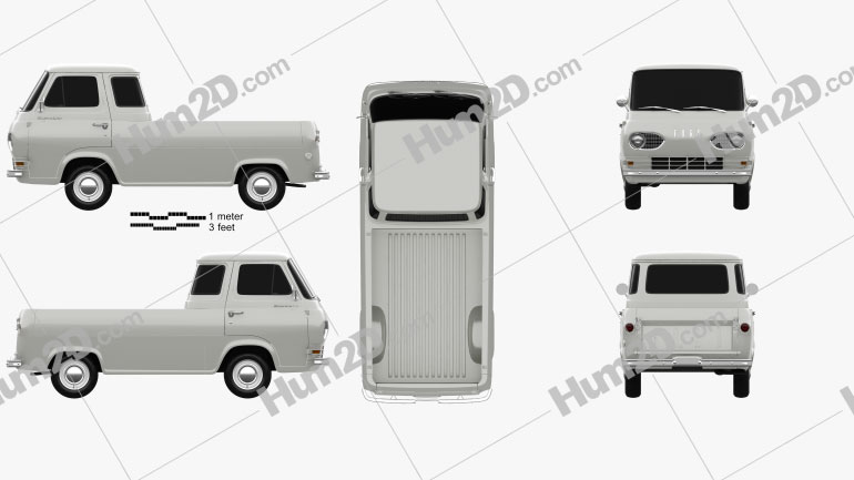 Ford E-Series Econoline Pick-up 1963 Blueprint