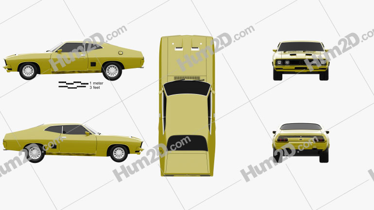 Ford Falcon GT Coupe 1973 car clipart