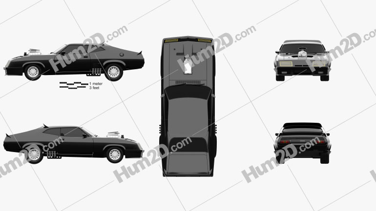 Ford Falcon GT Coupe Interceptor Mad Max Car 1979 car clipart